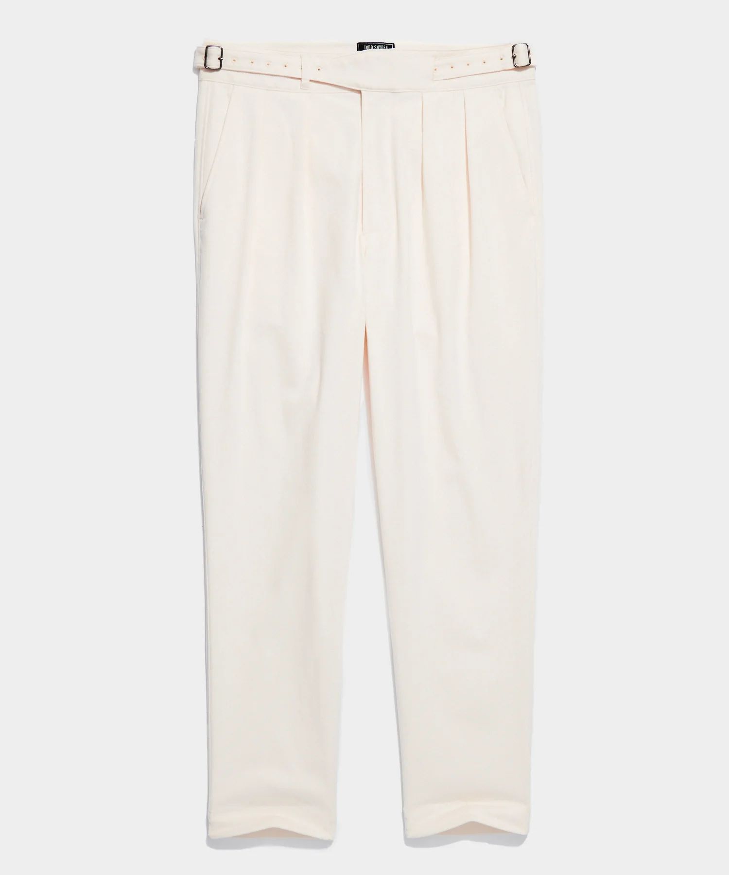 Italian Brushed Cotton Gurkha Trouser in Cream | Todd Snyder