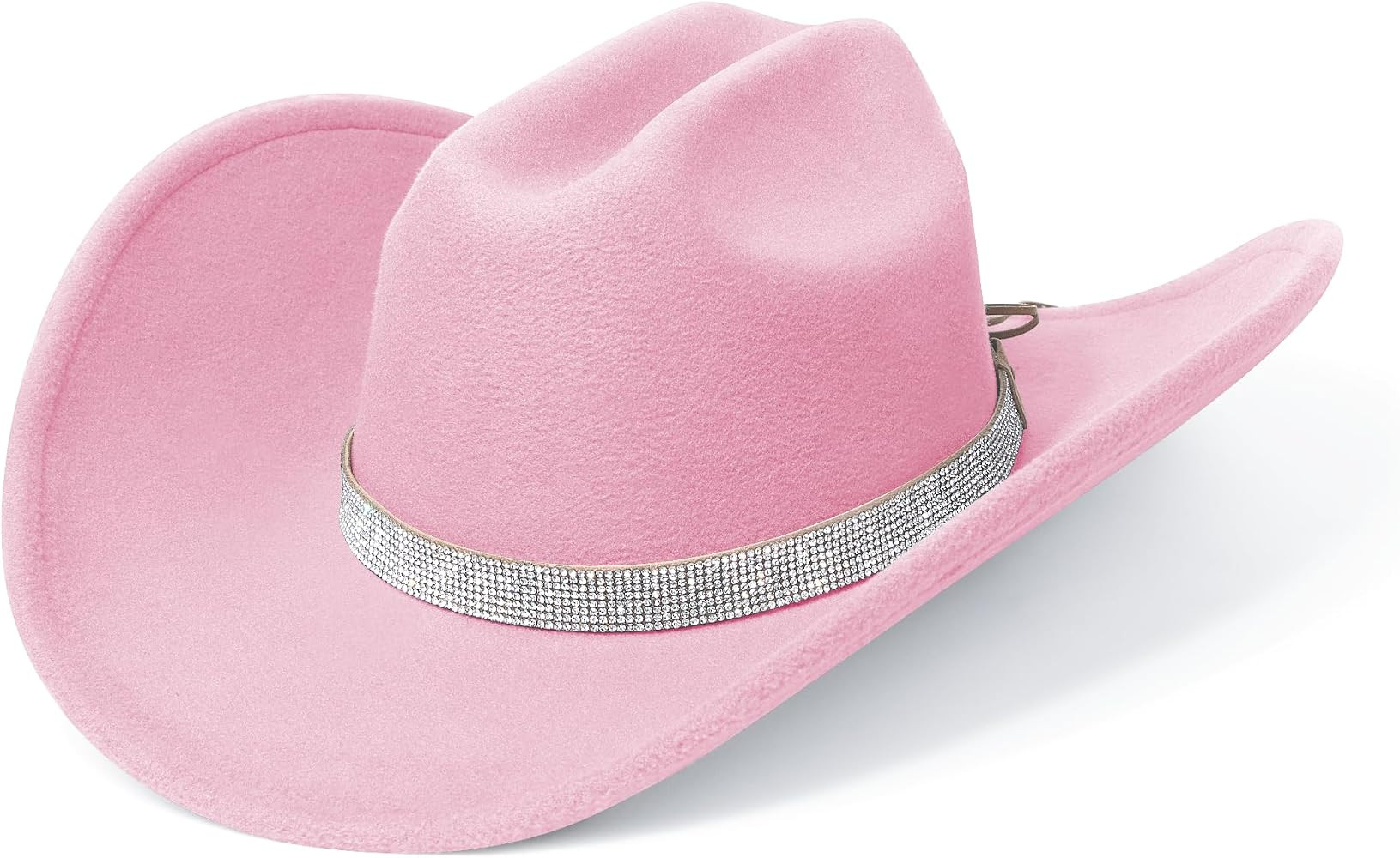 SAJUZEN Cowboy Hats for Women and Men with Wide Brim Felt Western Hats for Cowgirls and Cowboys | Amazon (US)