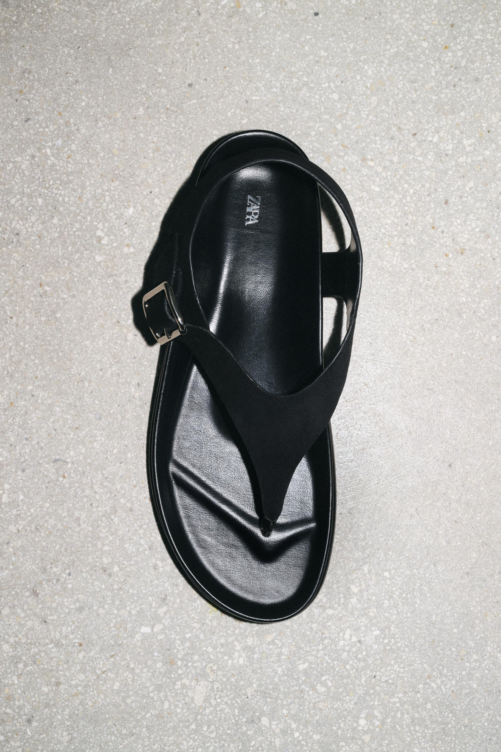 SUEDE FLAT SANDALS | Zara US