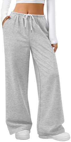Sweatpants Women Baggy Wide Leg Lounge Casual Pajama Sweat Pants | Amazon (US)