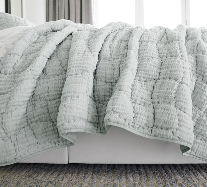 Cloud Linen Handcrafted Quilt | Pottery Barn (US)