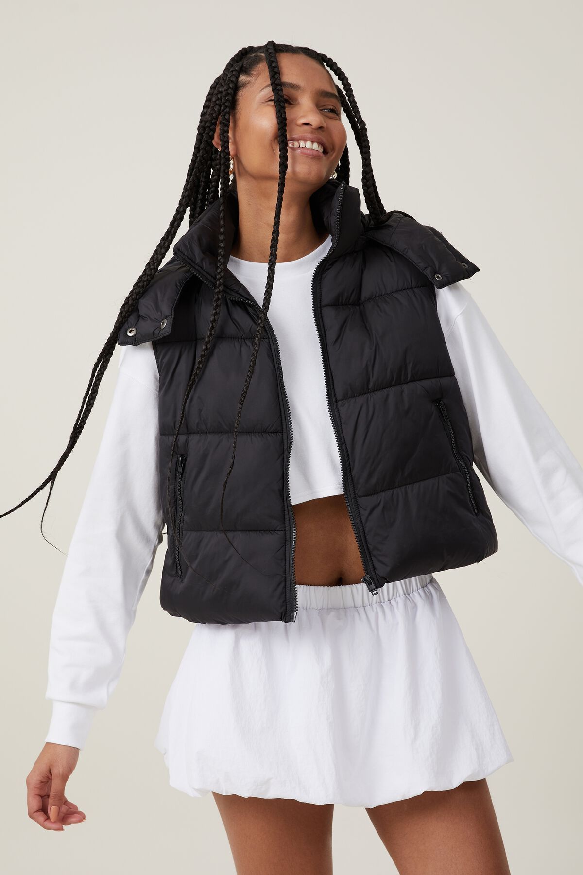 The Recycled Mother Hooded Puffer Vest 2.0 | Cotton On (US)