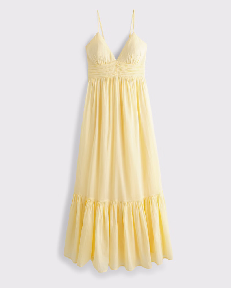Women's Bra-Free Flowy Tie-Back Maxi Dress | Women's | Abercrombie.com | Abercrombie & Fitch (US)