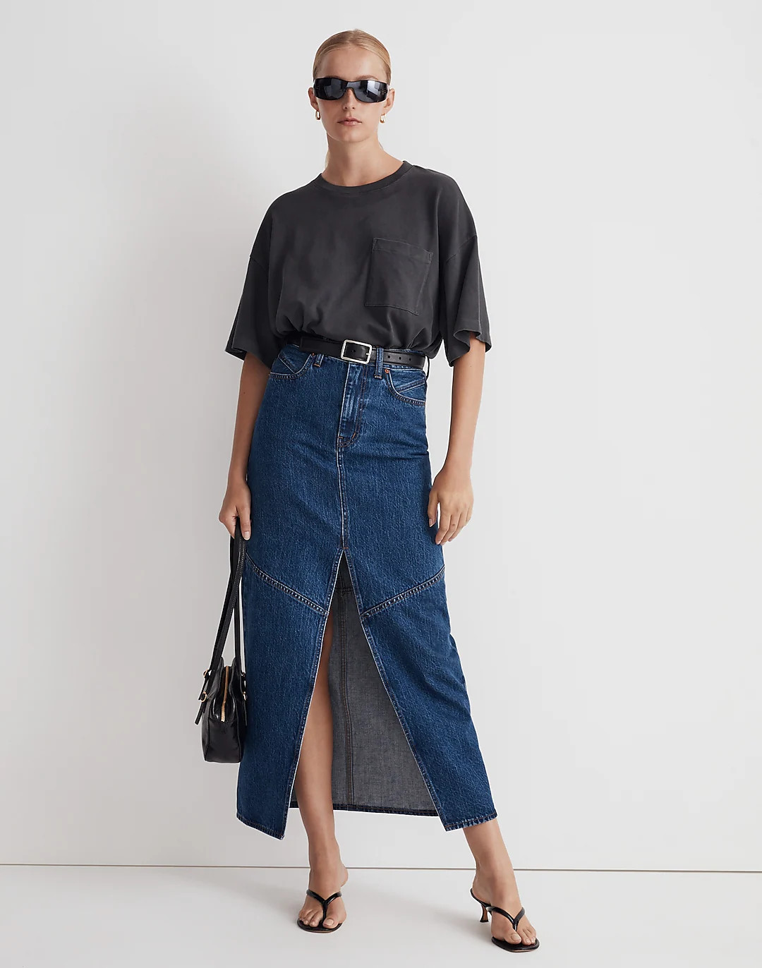 Denim Mid-Rise Maxi Skirt in Pineland Wash | Madewell