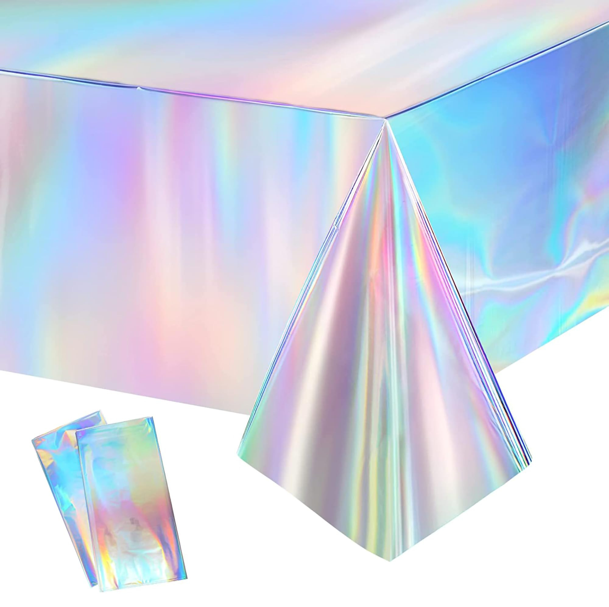 GREATRIL Iridescent Party Table Cloths Disposable Tablecloth for Mermaid/Under Sea/Frozen Theme B... | Amazon (US)