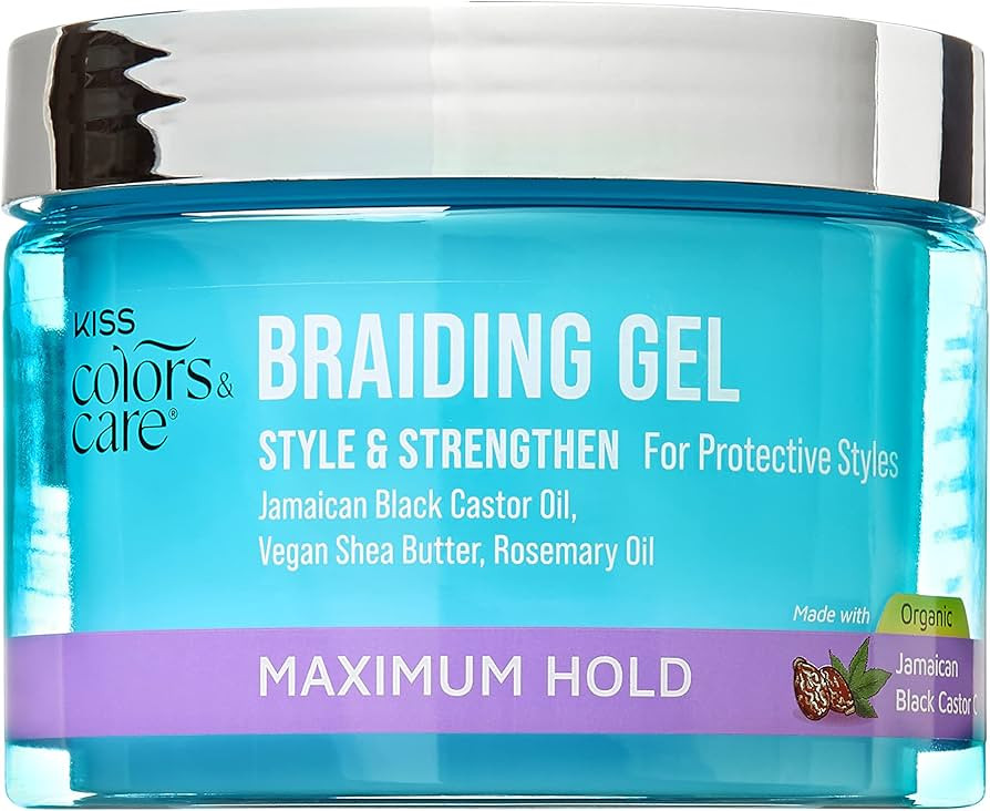 KISS COLORS & CARE Braid Gel Maximum Hold, 6 oz -Nourishing, Adds Shine, Moisture Boosting, Lasti... | Amazon (US)