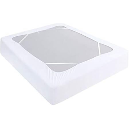 Box Spring Cover King Size with Smooth and Elastic Woven Material, Alternates for Bed Skirt, Wrinkle | Amazon (US)
