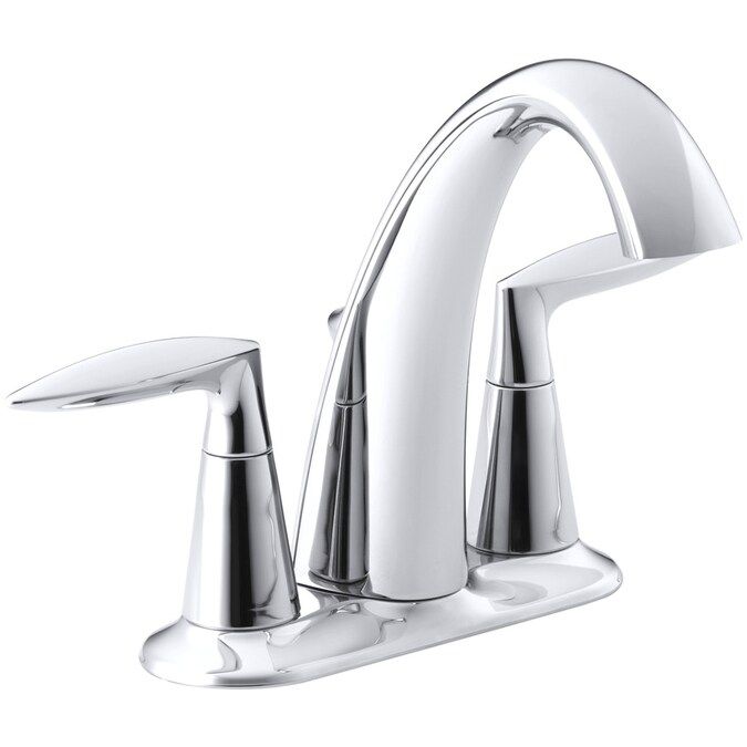 KOHLER Alteo Polished Chrome 2-handle 4-in Centerset WaterSense Bathroom Sink Faucet with Drain L... | Lowe's