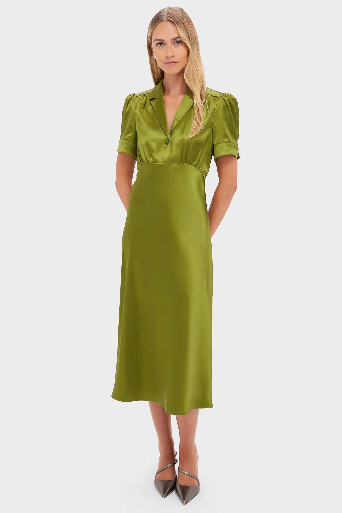 Woodbine Satin Bellamy Dress | Tuckernuck (US)