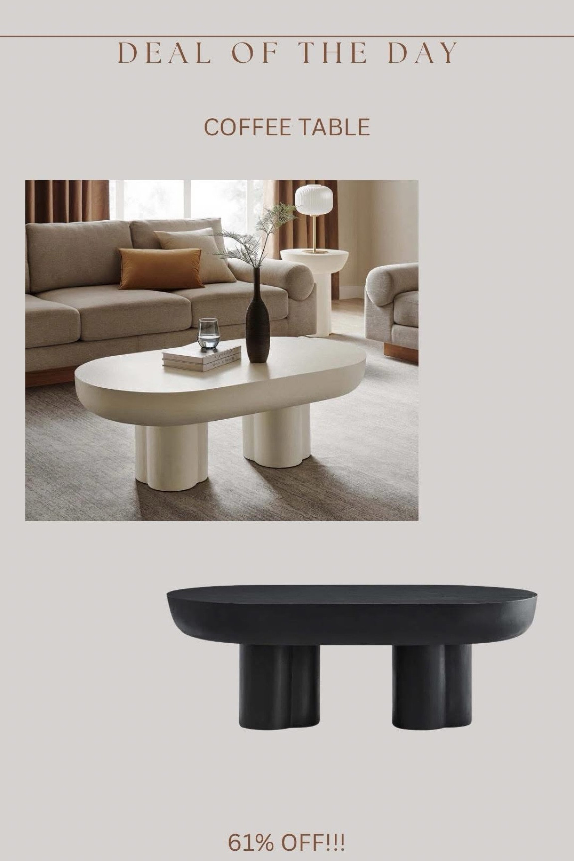 Omgggg 😍🤤 new coffee table at @wayfair !!!!!! This may be the best price I’ve found yet for a textured organic modern shaped coffee table! On sale for  End of Year Clearance! Items up to 60% off and fast shipping!! #wayfair  #wayfairpartner 

#LTKSaleAlert #LTKHome