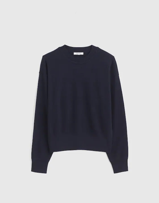 Relaxed Crewneck Sweater in Merino-Silk Blend | Madewell
