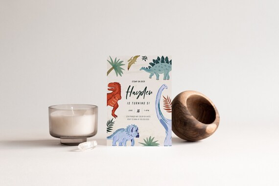 Dinosaur Birthday Invitation Dinosaur Birthday Invite | Etsy | Etsy (US)