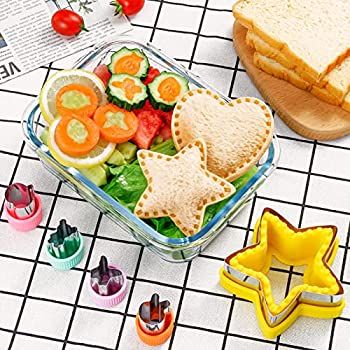 20Pcs Sandwich Cutter and Sealer Set for Kids, Decruster Sandwich Maker Holiday Heart Cookie Cutt... | Amazon (US)