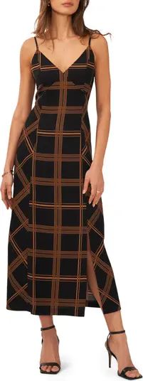 V-Neck A-Line Midi Dress | Nordstrom