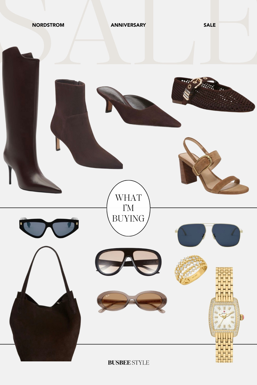The shoes and accessories rounding out my sale cart this year!

Finishing touches matter just as much as the big pieces. This edit covers a tall dress boot, a suede ankle bootie, kitten-heel mules, a woven flat, a block-heel sandal, three sunglasses styles, a slouchy suede tote, a diamond-style ring, and a gold watch. 

These are the details that make an outfit look finished instead of just assembled.

#LTKgrwm #LTKOver40 #LTKSaleAlert