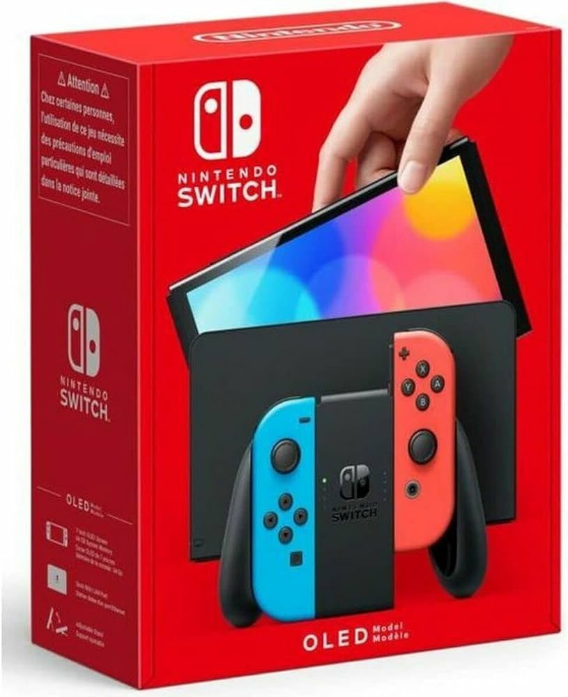 Nintendo Switch – OLED Model w/ Neon Red & Neon Blue Joy-Con | Amazon (US)