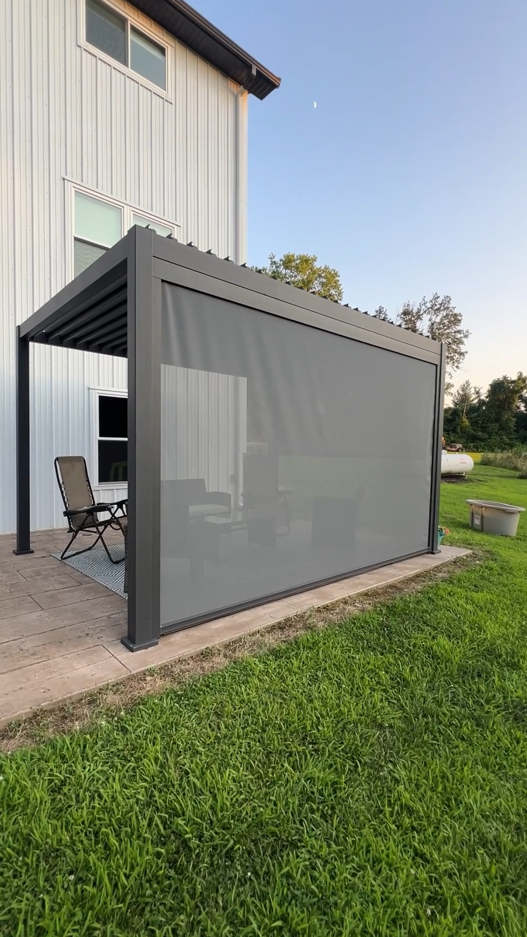 Enhancing my outdoor oasis with sliding screens for added privacy, shade, and versatility - the perfect addition to my beloved pergola with adjustable louvers. 🌿✨ #OutdoorLiving #PergolaGoals 

#LTKSaleAlert #LTKHome