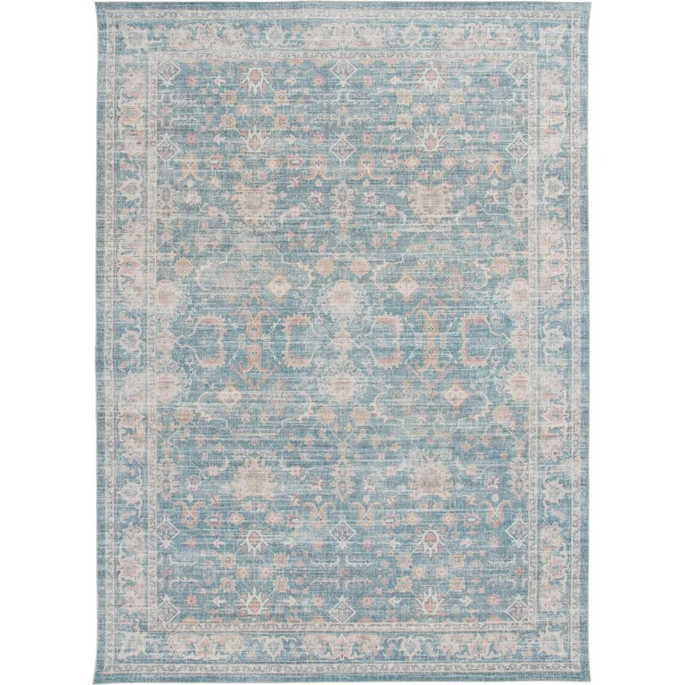 Better Homes & Gardens Persian Blooms Area Rug, Teal, 8'x10' | Walmart (US)