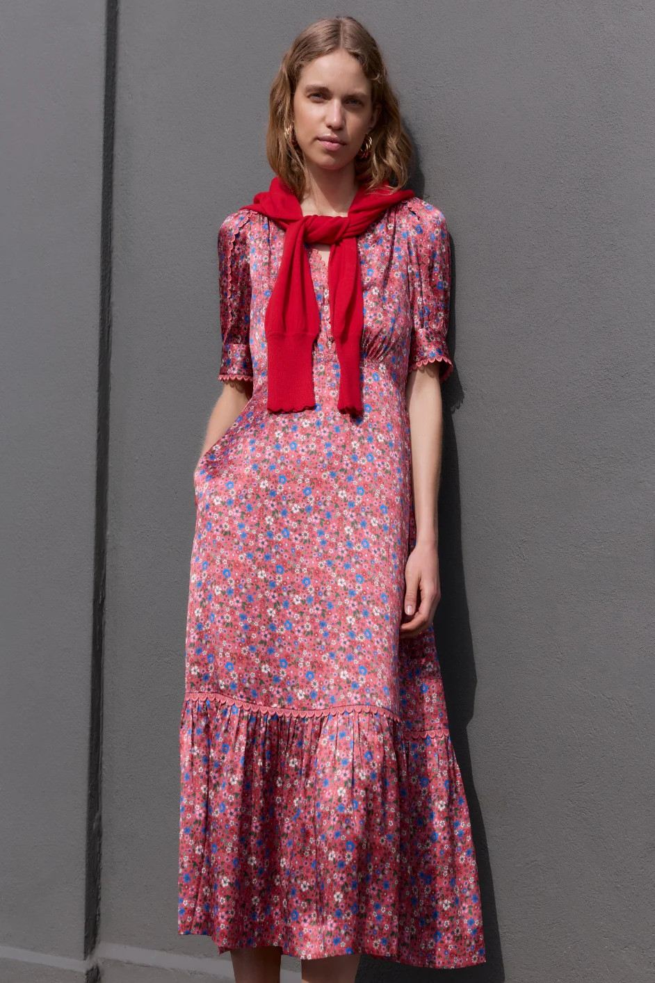 Saoirse Silk Dress - Pink Floral | WYSE London