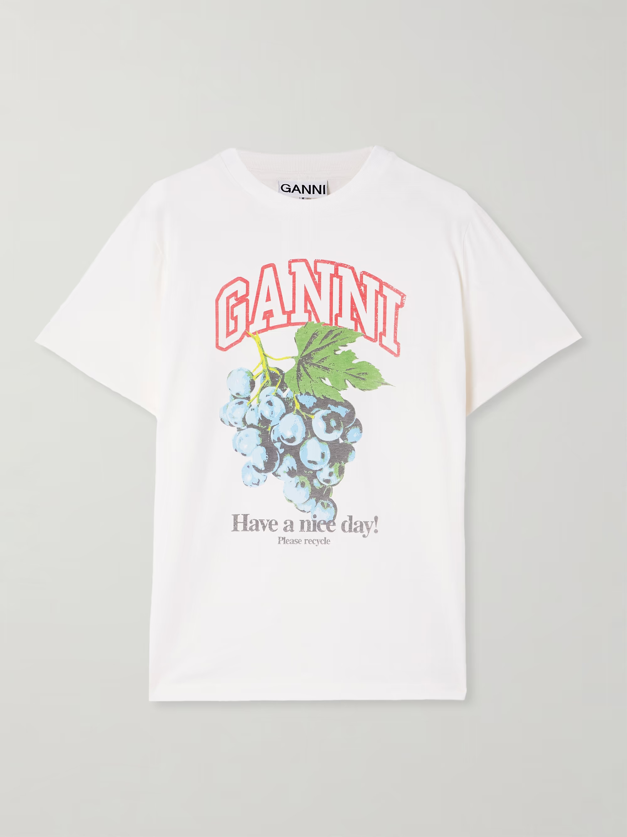 Grapes printed organic cotton-jersey T-shirt | NET-A-PORTER APAC