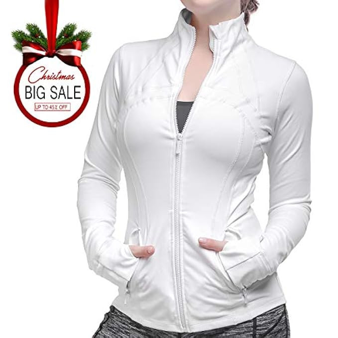 Yunoga Women’s Lightweight Athletic Full Zip Running Yoga Jacket Women | Amazon (US)