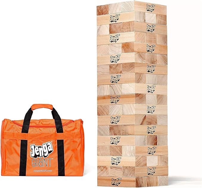 Jenga Official Giant JS7 - Jumbo Large Size Stacks to Over 5 feet, Includes Heavy-Duty Carry Bag,... | Amazon (US)