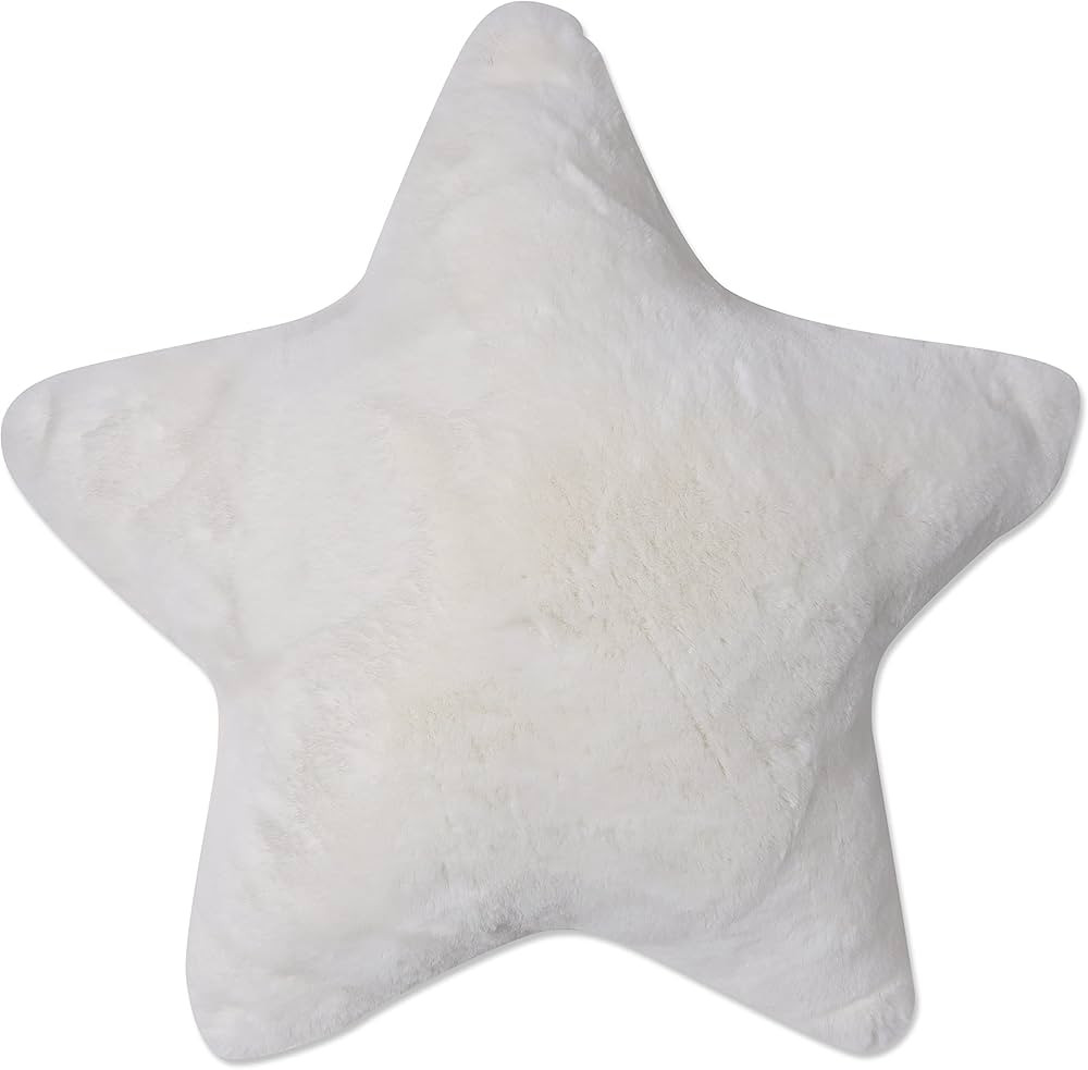 Pillow Perfect Indoor Fur Star Shape Throw Pillow, 1 Count (Pack of 1), Ivory | Amazon (US)