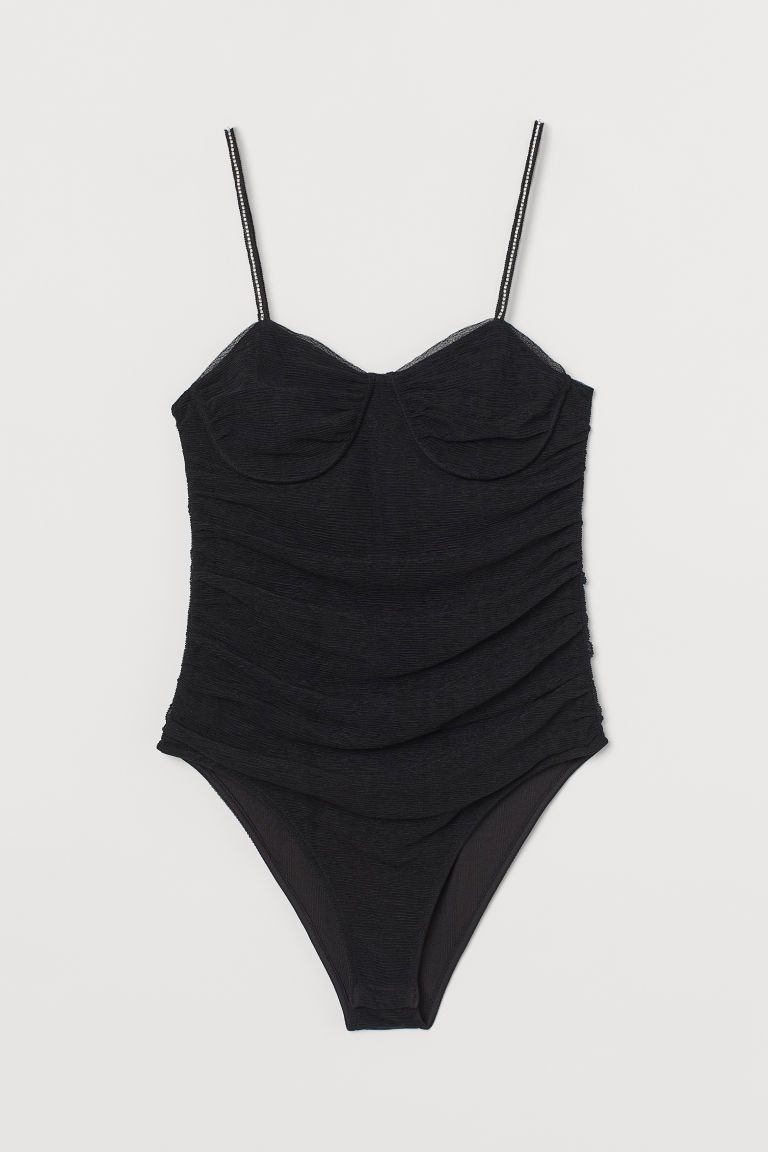 H & M - Tulle Bodysuit - Black | H&M (US)