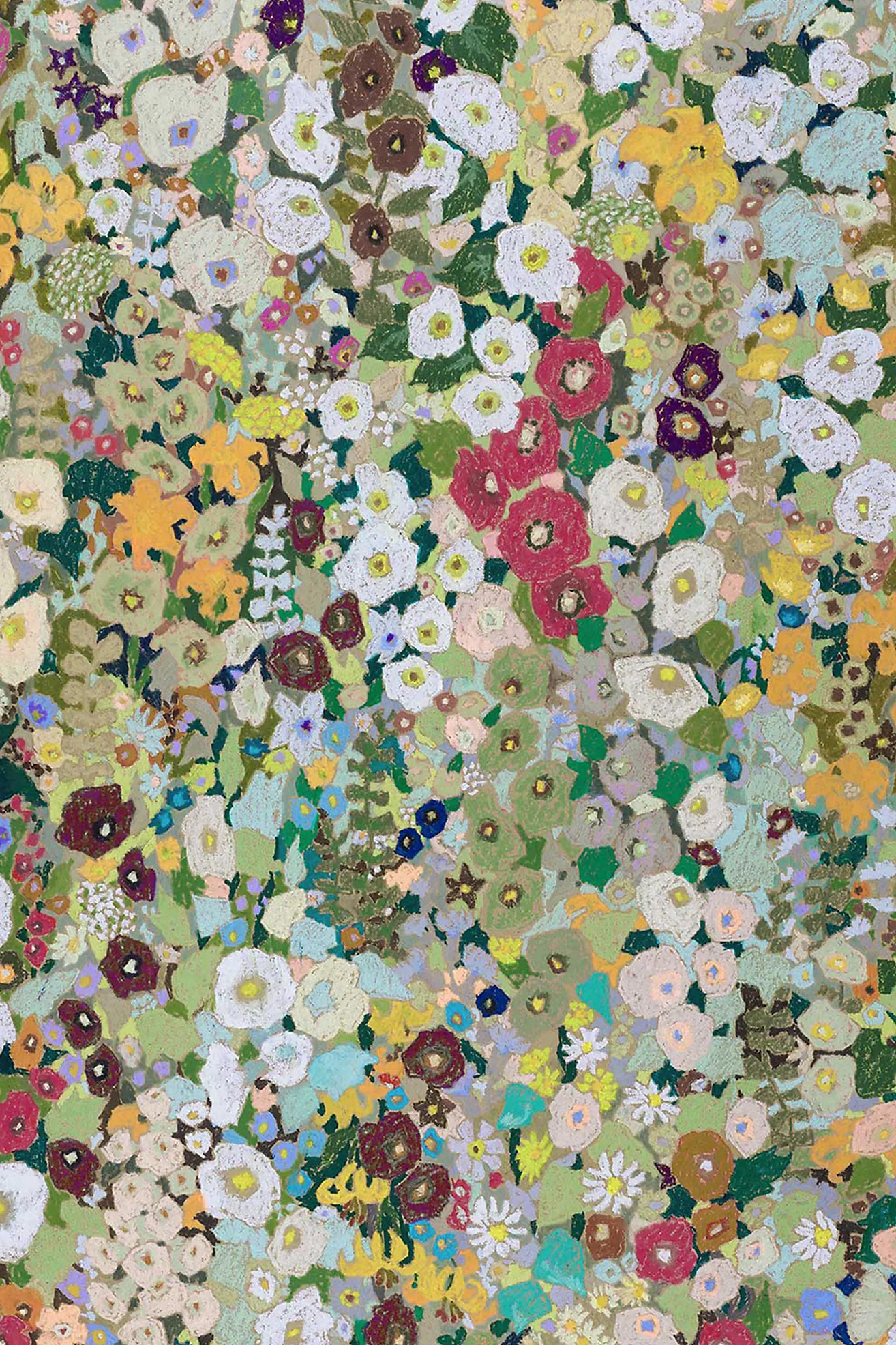 House of Hackney Hollyhocks Wallpaper | Anthropologie (US)