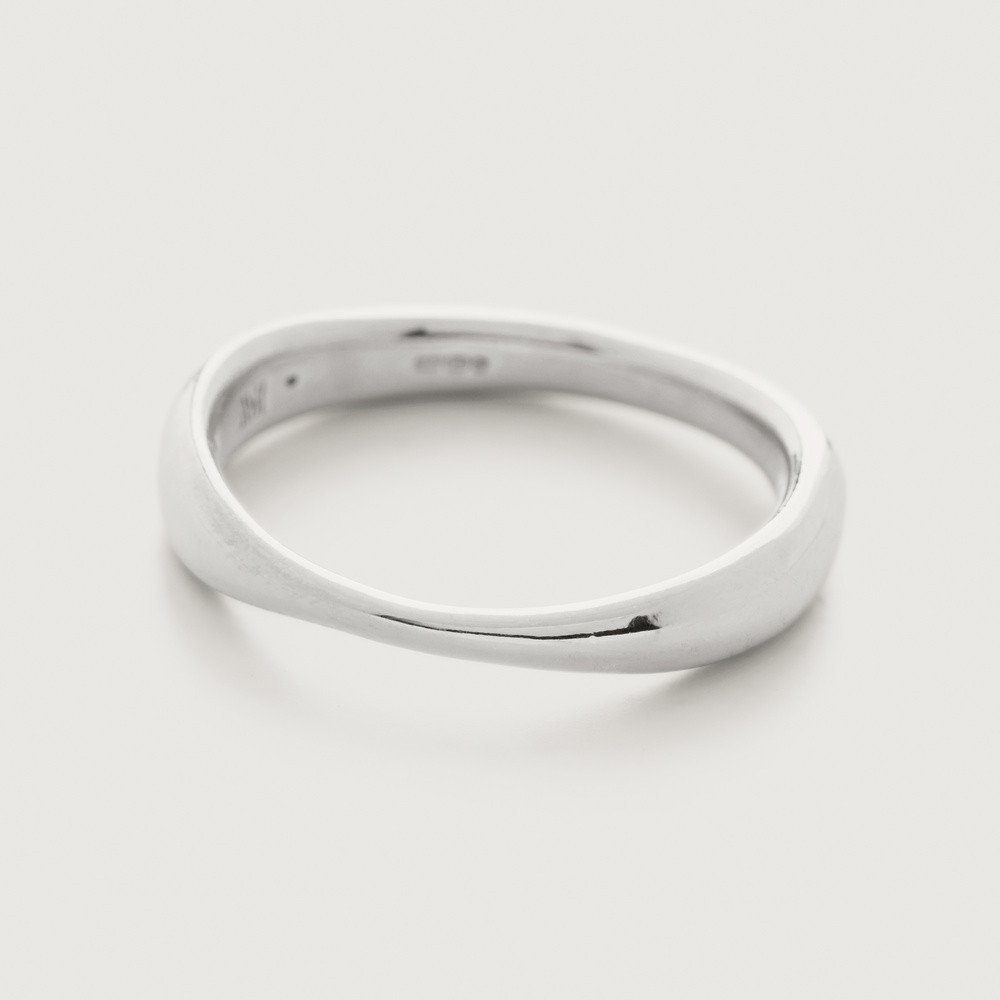 Sterling Silver Nura Reef Stacking Ring | Monica Vinader (US)