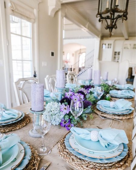 A pastel mix of teal and lavender that will bring you right into Spring. Sharing sources to recreate the look!

#LTKparties #LTKSeasonal #LTKhome