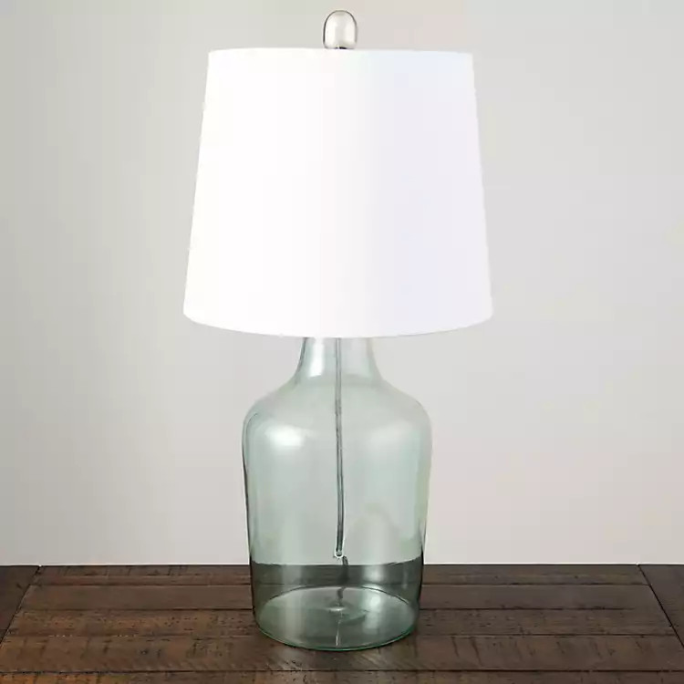 Light Blue Glass Table Lamp | Kirkland's Home