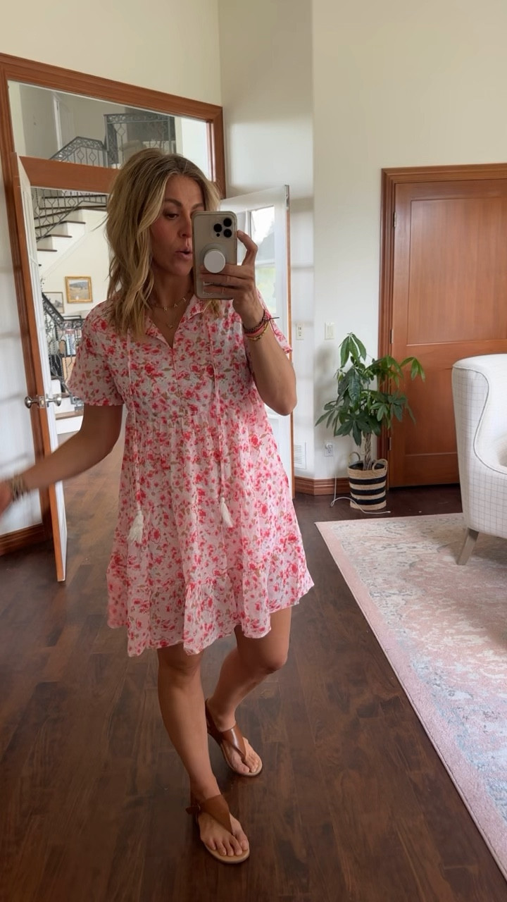 Wearing small in this cute sundress from Walmart!  

Summer dress. 