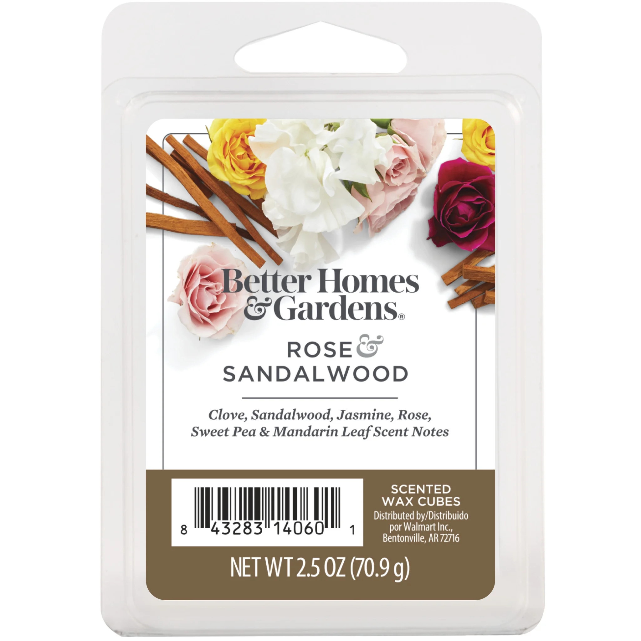 Rose & Sandalwood Scented Wax Melts, Better Homes & Gardens, 2.5 oz (1-Pack) | Walmart (US)