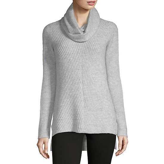 Liz Claiborne Long Sleeve Infinity Scarf Sweater - Tall | JCPenney