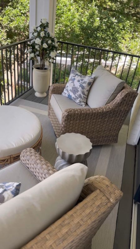 My Walmart outdoor swivel chairs are still in stock in the darker color, I think it’s beautiful as well! These are super comfortable! And this ottoman collection is another designer inspired favorite! Honestly Walmart outdoor furniture hasn’t missed for me. So good!

#LTKHome #LTKxWalmart #LTKSeasonal
