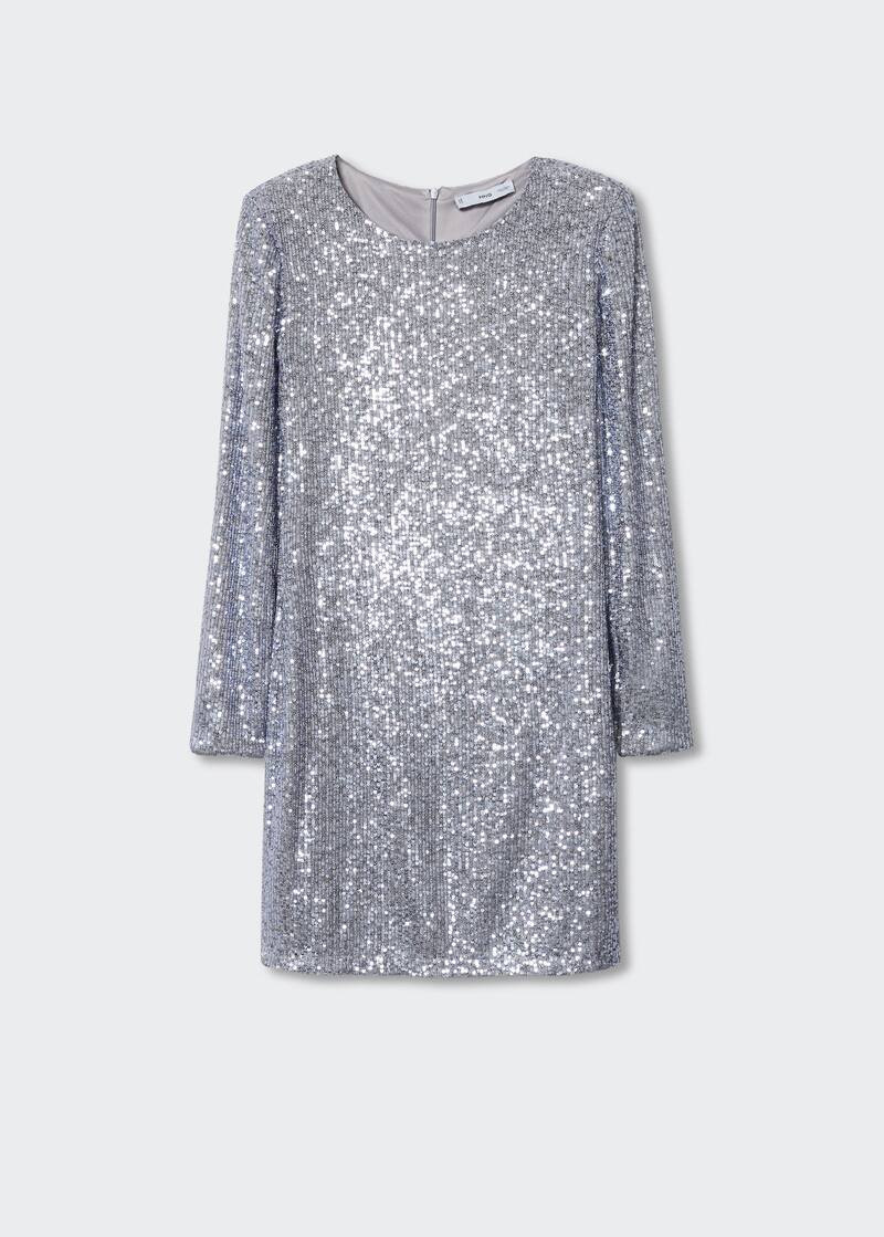 Long sleeve sequin dress | MANGO (US)
