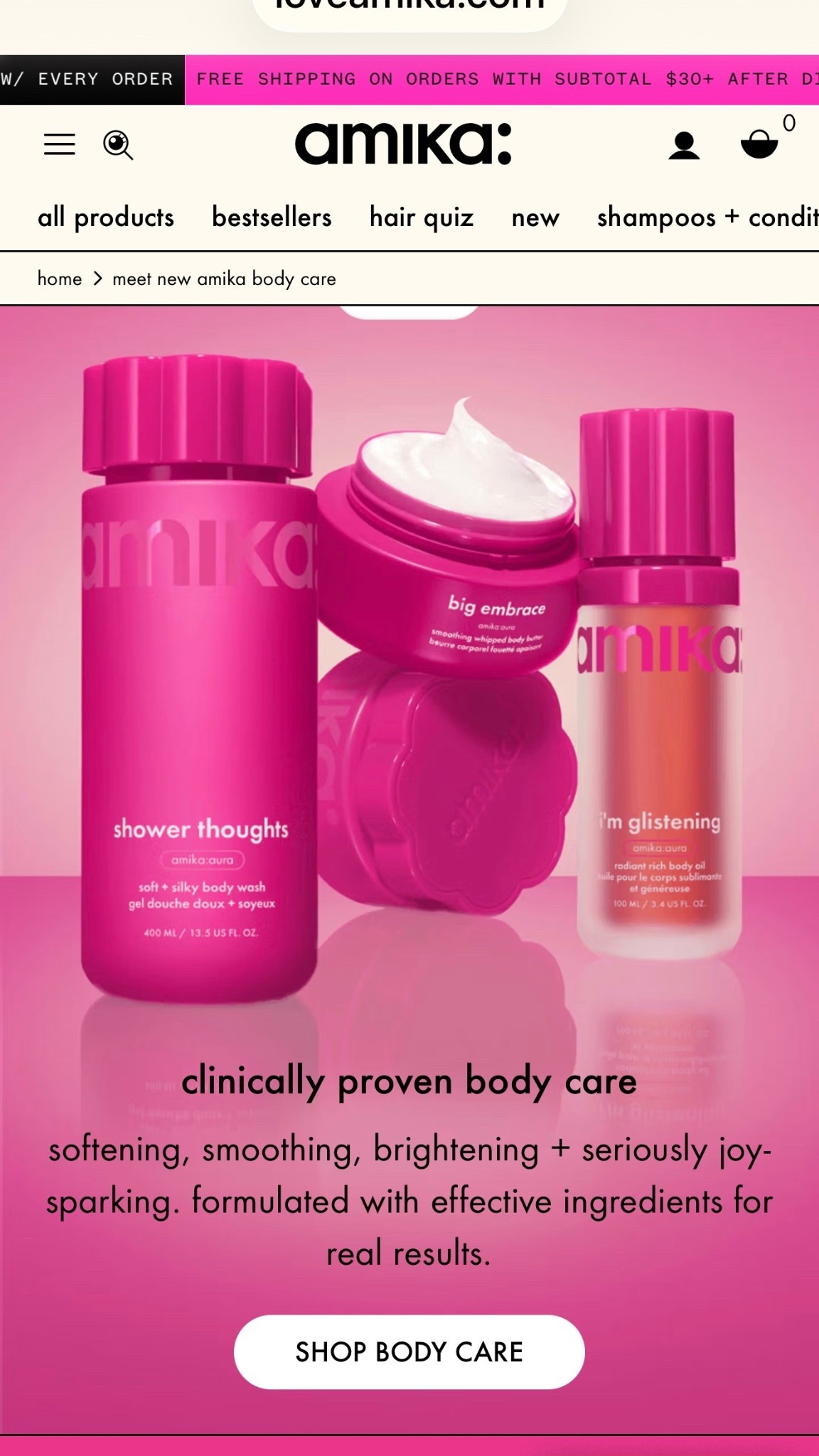 Omg my favorite brand Amika has new body products now! 😍✨ #lotion #lotion #amika #bodycare 

#LTKselfcare #LTKBeauty #LTKmorningroutine