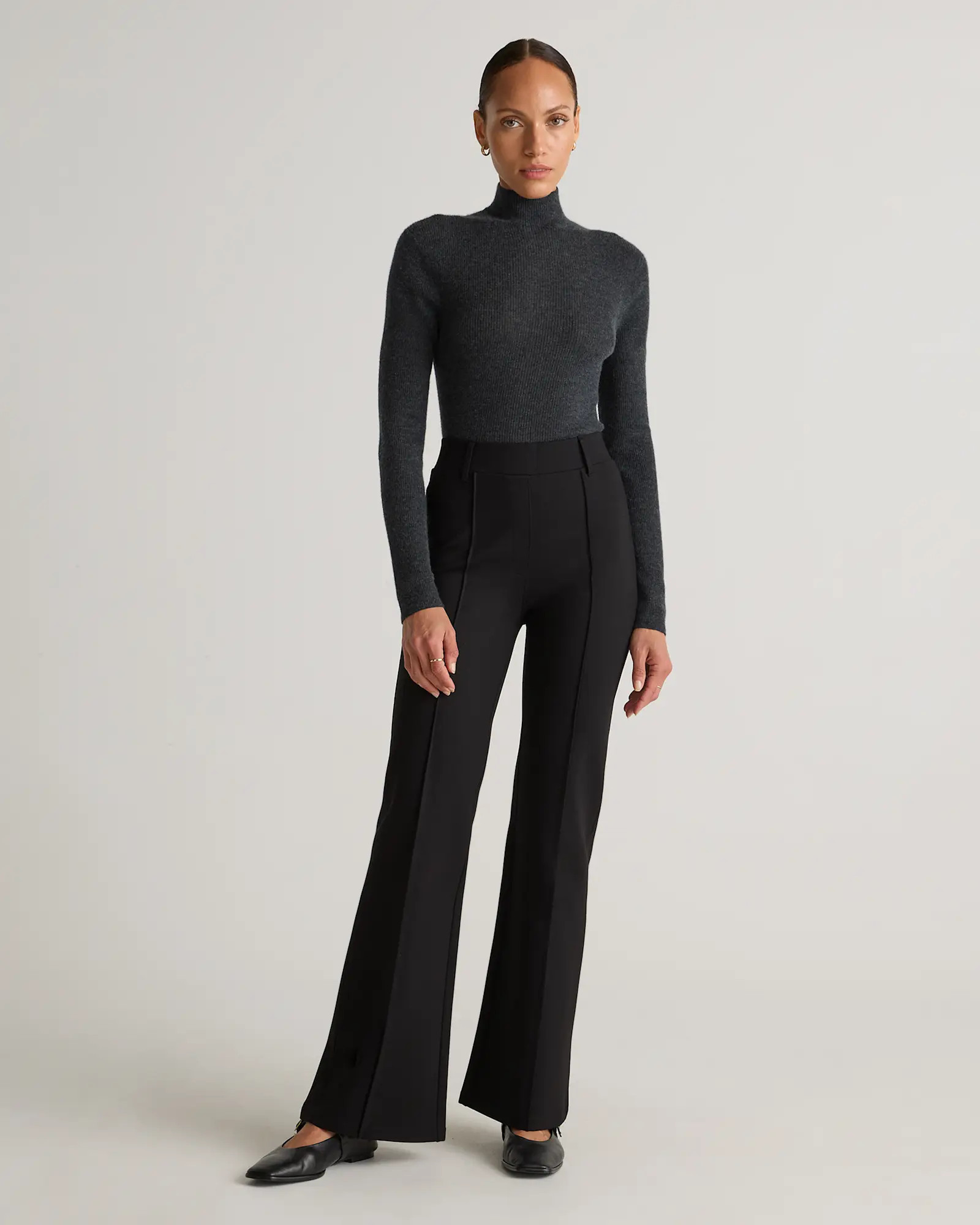 Ultra-Stretch Ponte Flare Leg Pants | Quince
