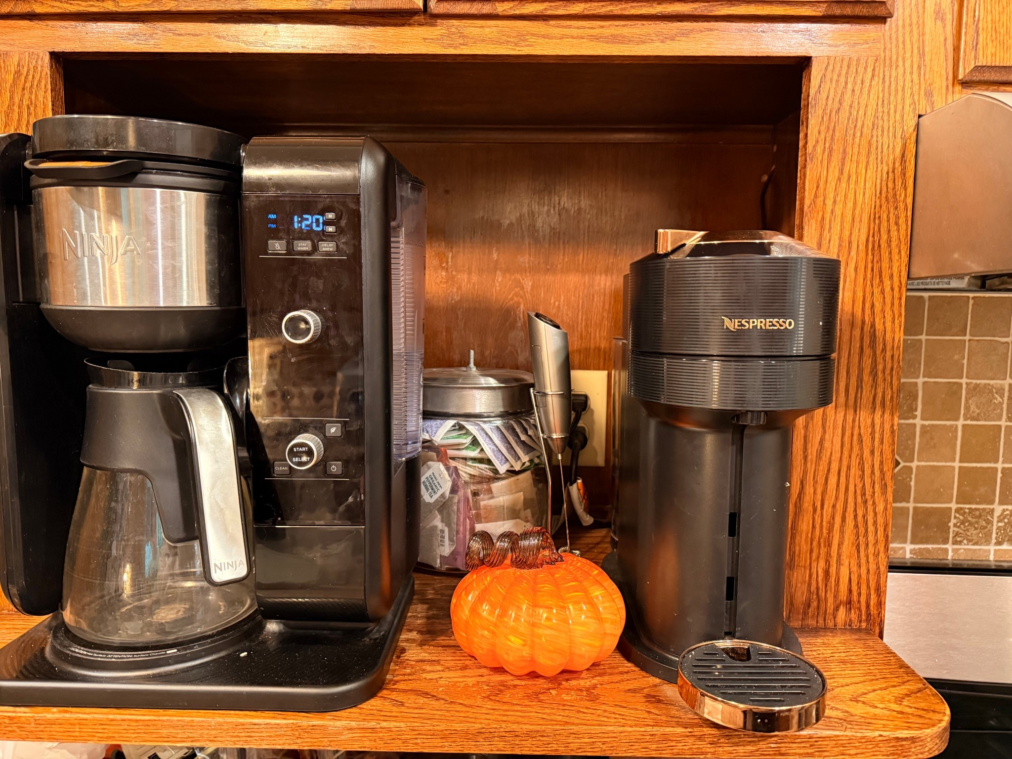 Obsessed with my coffee nook (it’s filthy I know I’m sorry). My Nesprssso is marked down by $70! 

#LTKFamily #LTKSaleAlert #LTKHome