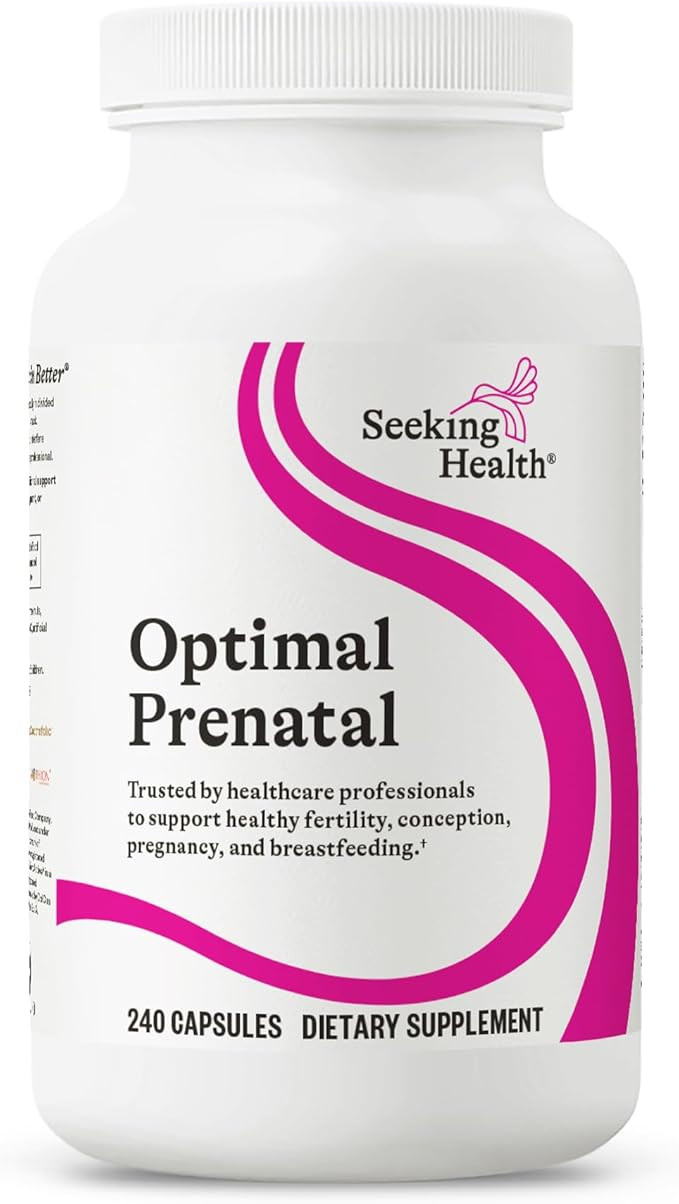 Seeking Health Optimal Prenatal - Supplement with Vitamin B12, L-Methylfolate, & Choline - Vegeta... | Amazon (US)