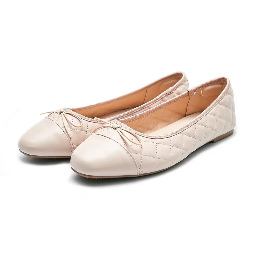 Women's Round Toe Ballet Flats Comfortable Bow Dressy Flats Shoes for Women | Amazon (US)