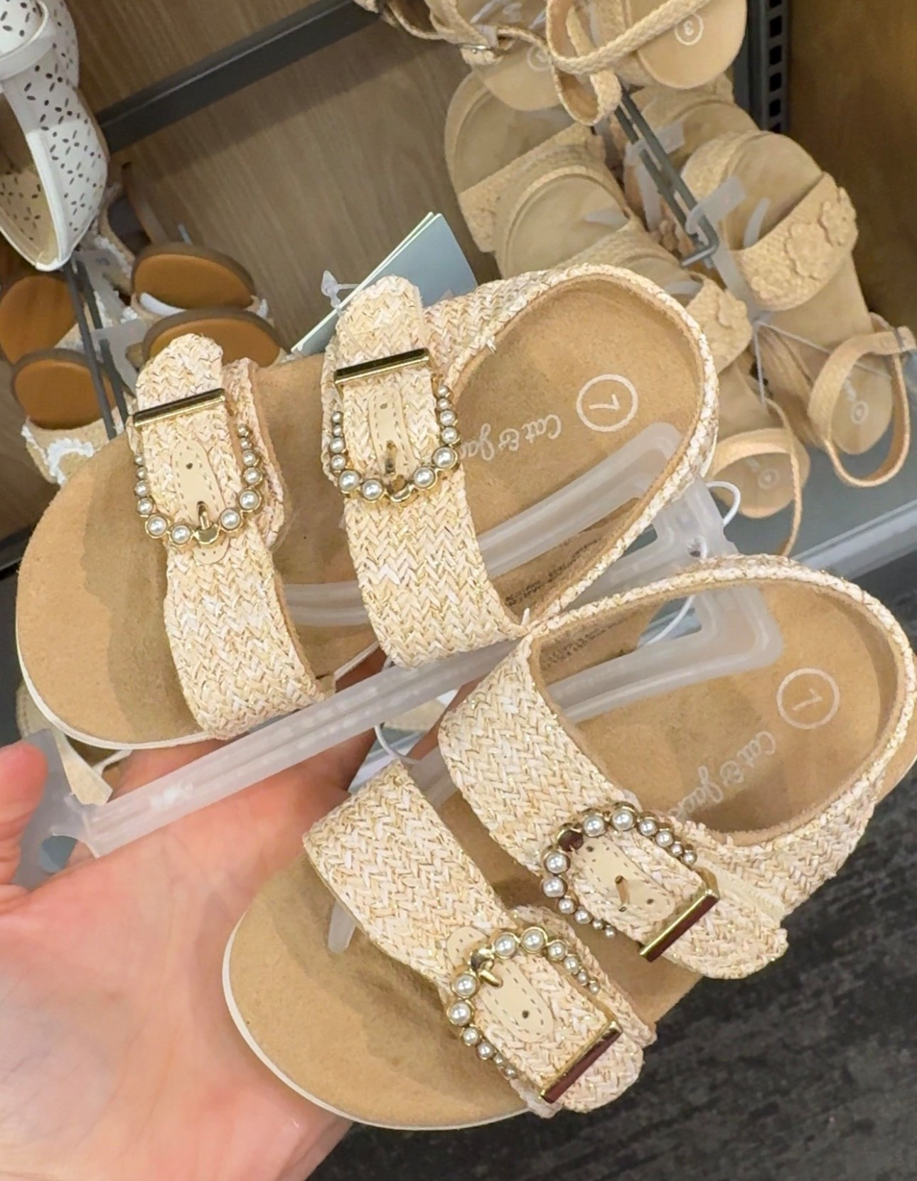 The CUTEST spring sandals for little girls 🤍They look so much more expensive than they are and will match every spring and summer outfit. I love the pearl detail on them. 
#LTKKids #LTKFindsUnder50 #LTKSpringStyle #ToddlerStyle #LittleGirlStyle #MomFinds #KidsFashion #SpringKidsStyle

#LTKSpringSale #LTKBaby #LTKKids