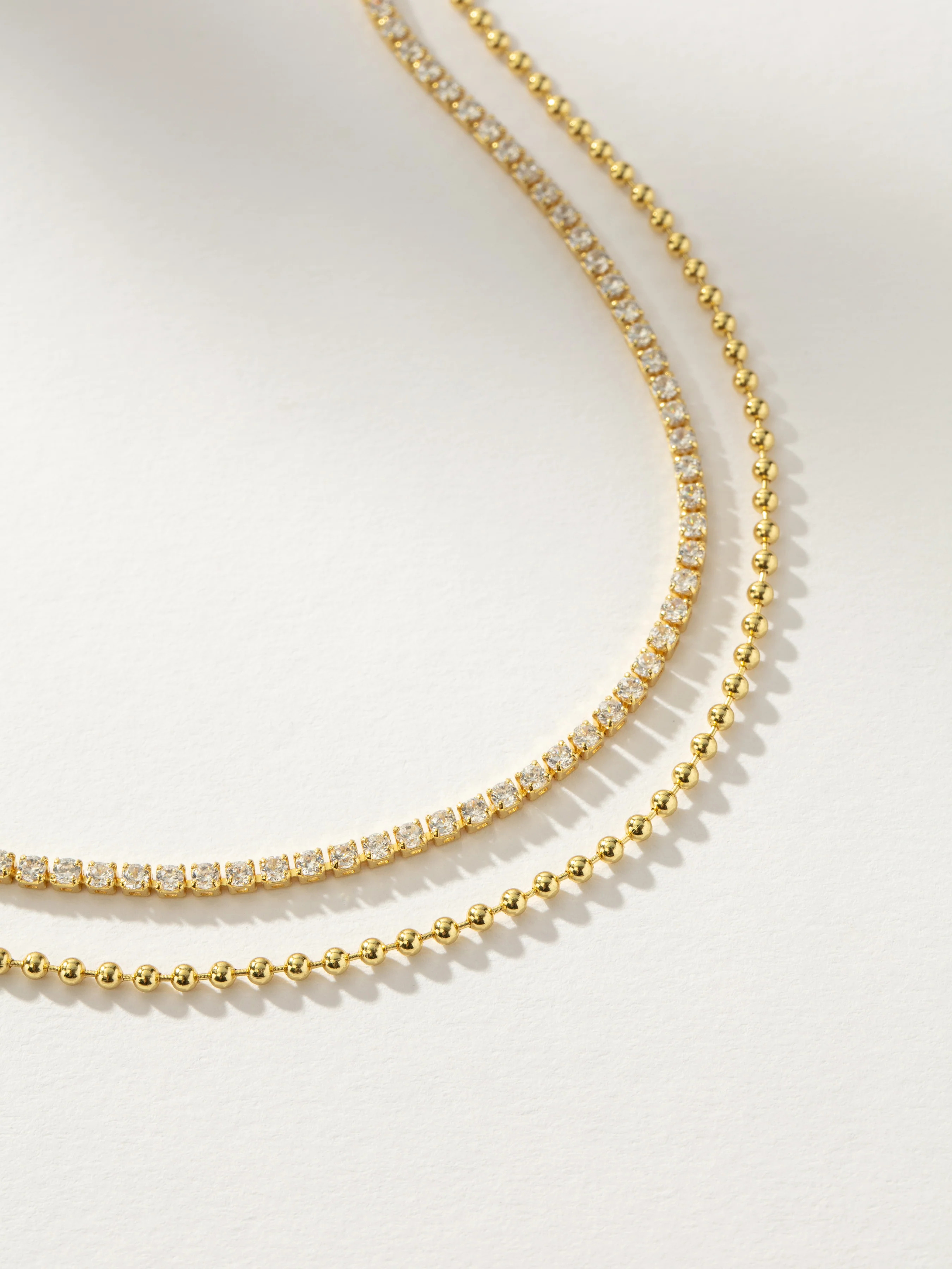 Happy Hour Layered Tennis Necklace in Gold | Uncommon James | Uncommon James