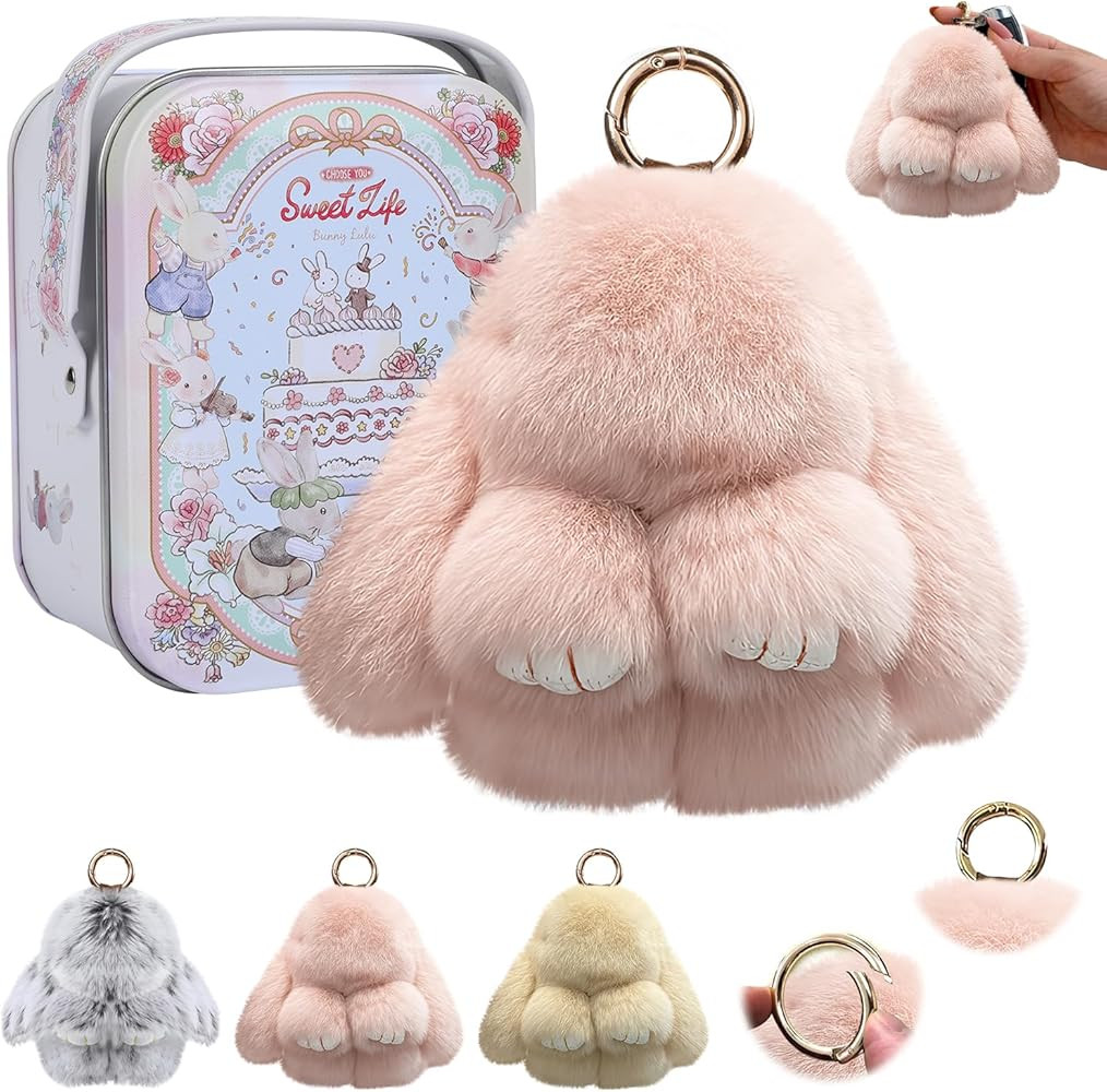 Bunnylulu Keychain, Bunny Lulu Keychain, Bunny Keychain Plush With Exquisite Box, For Christmas G... | Amazon (US)
