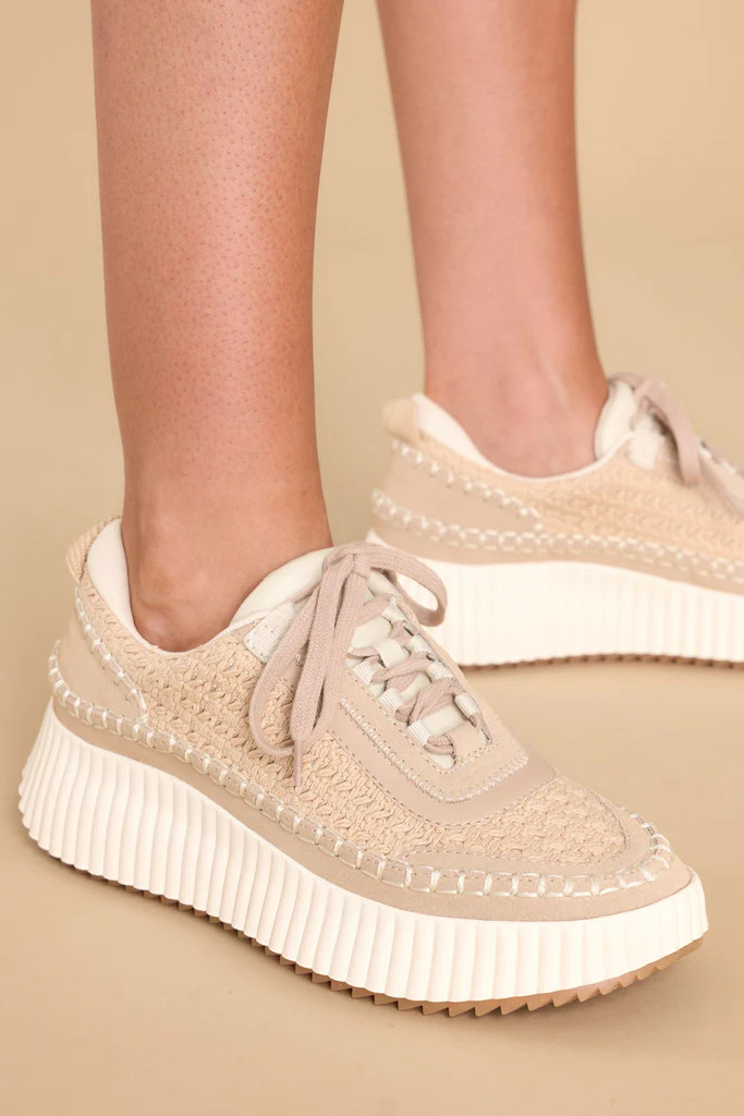 Dolen Light Blush Knit Sneakers | Red Dress 