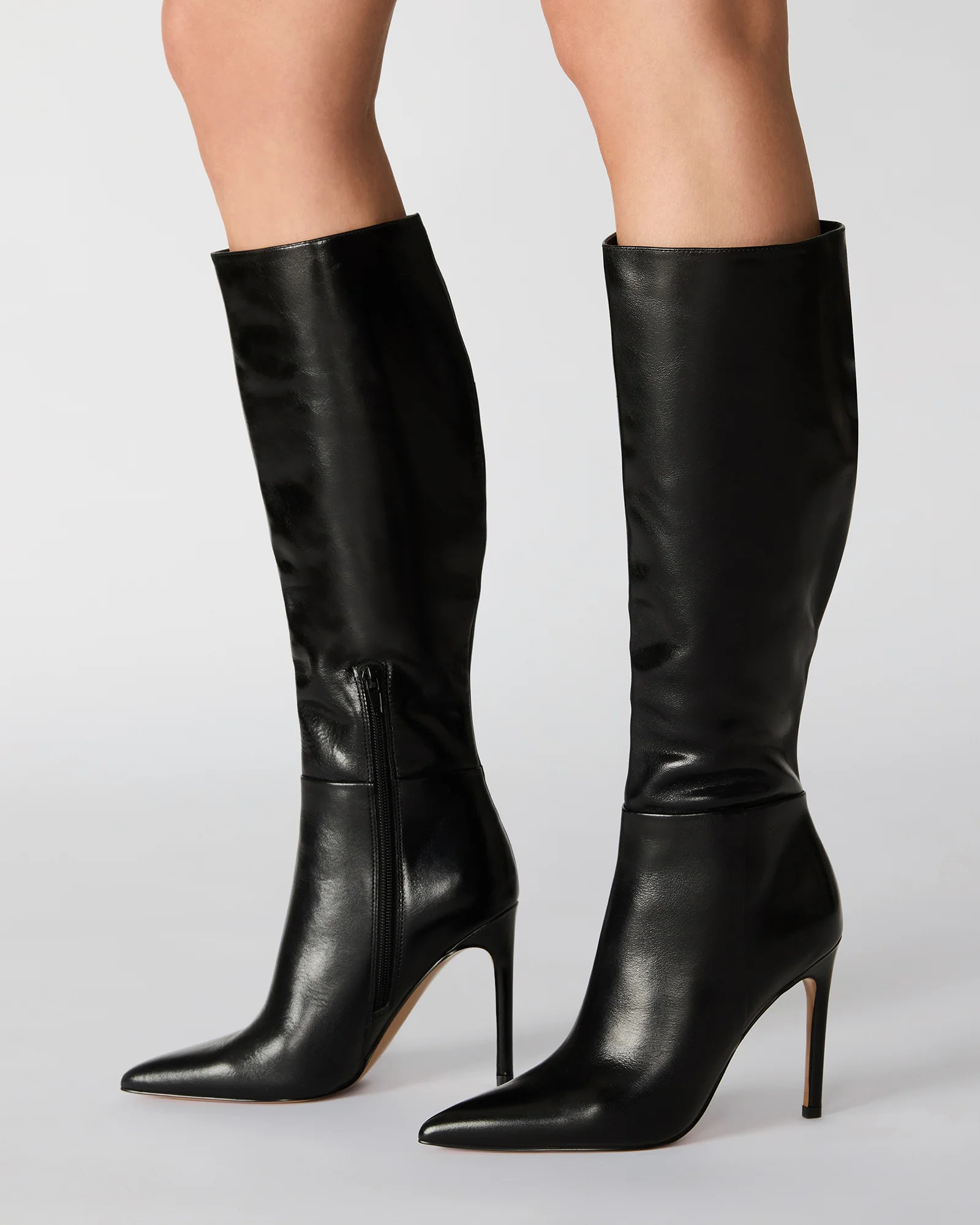 Steve Madden Women's Nitro Spotted Leopard Knee High Boots - Spot Leopard - Size 6.5 - Leather | Steve Madden (US)