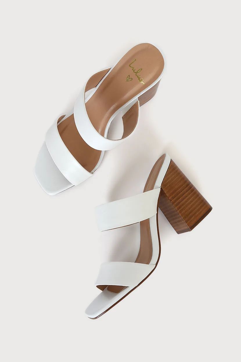 Tierra White Nappa Leather High Heel Sandals | Lulus (US)