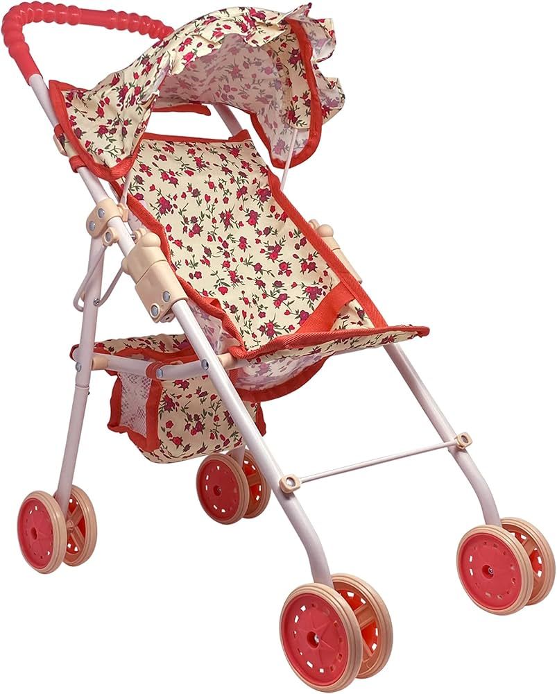 My First Baby Doll Stroller for Toddlers 3 Year Old Girls, Little Kids | Toy Stroller with Bottom... | Amazon (US)