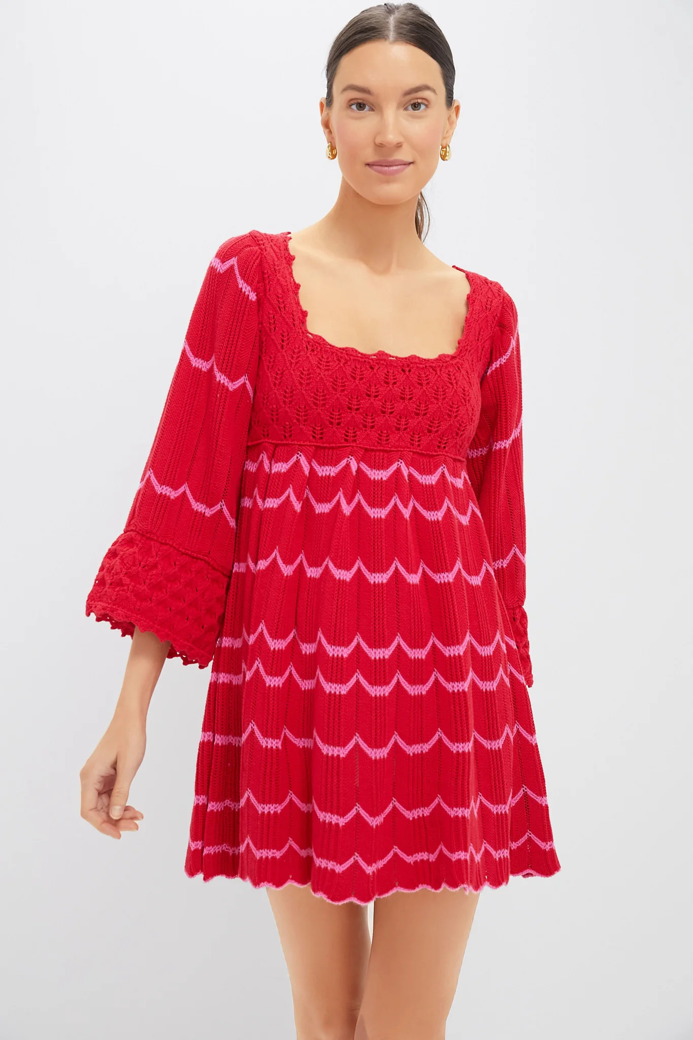Red Crochet Trim Devon Dress | Tuckernuck (US)